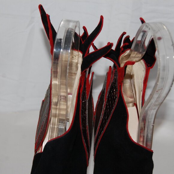 EU37/US7❤️Brian Atwood Suede Leather High Heel Platform Ankle Boots Bootie ITALY - Picture 3 of 15